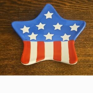 Star-Shaped Decorative Ceramic Plate.